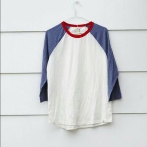 Re-Spun Baseball T Shirt Crew Neck